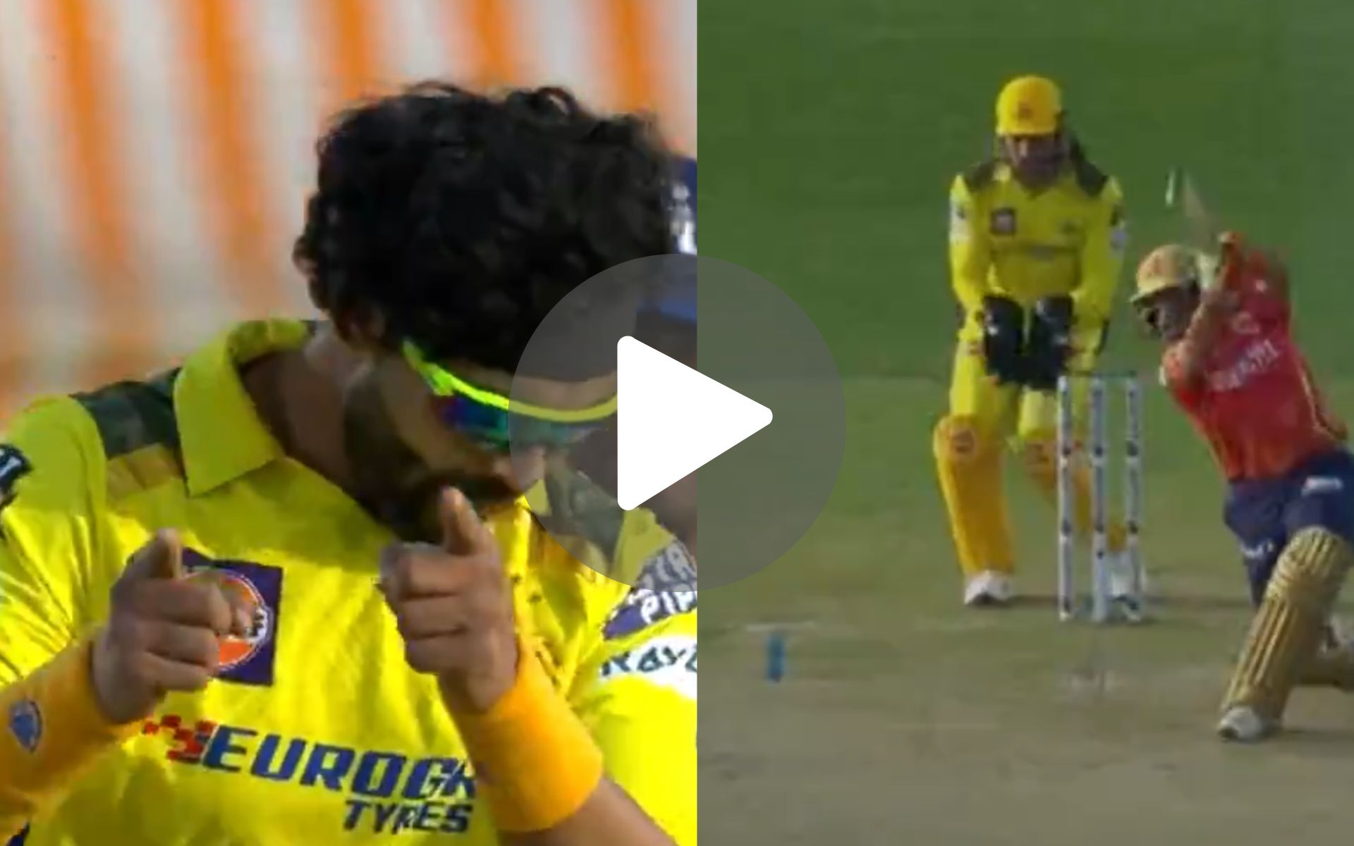 [Watch] Jadeja's Savage 'Twin Finger' Celebration After Sending Prabhsimran Packing